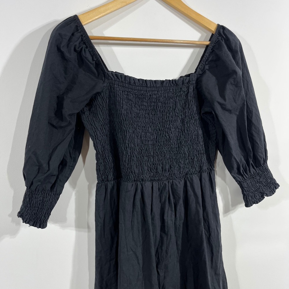 Sim & Sam Boho Cottagecore Milkmaid Smocked Midi Dress Women Medium Fairy Grunge - Picture 2 of 9